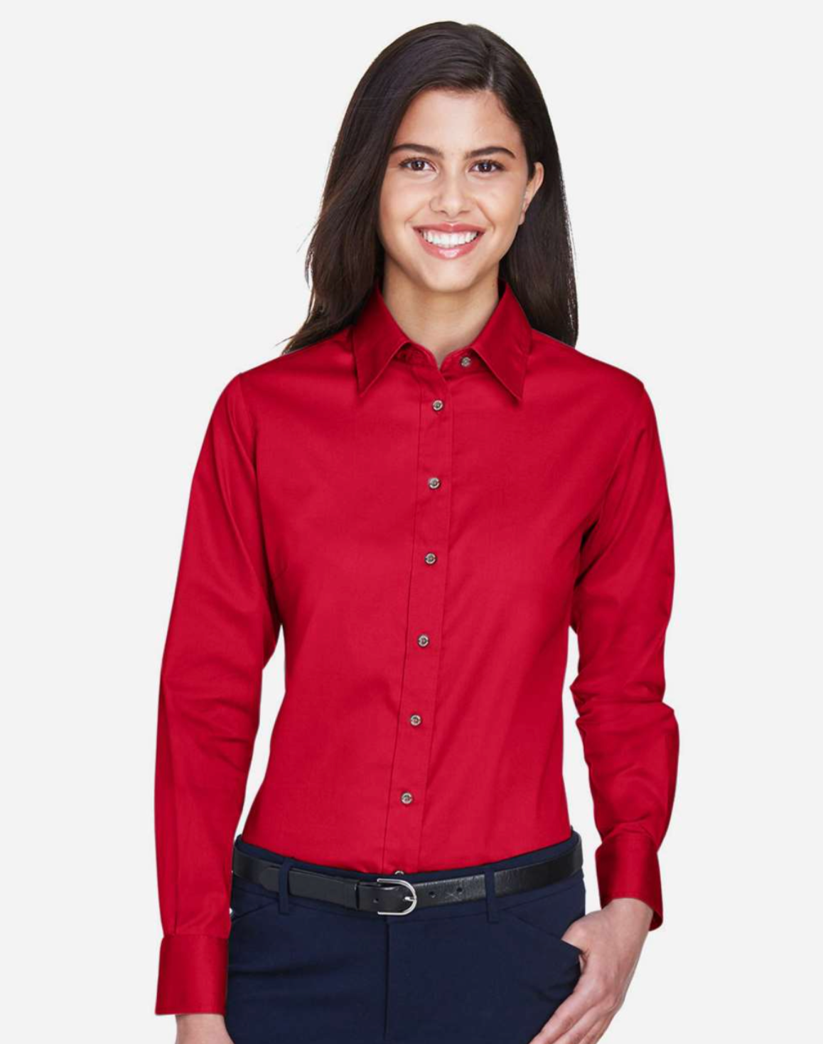 Harriton - Women's Easy Blend™ Long Sleeve Twill Dress Shirt with Stain-Release - M500W