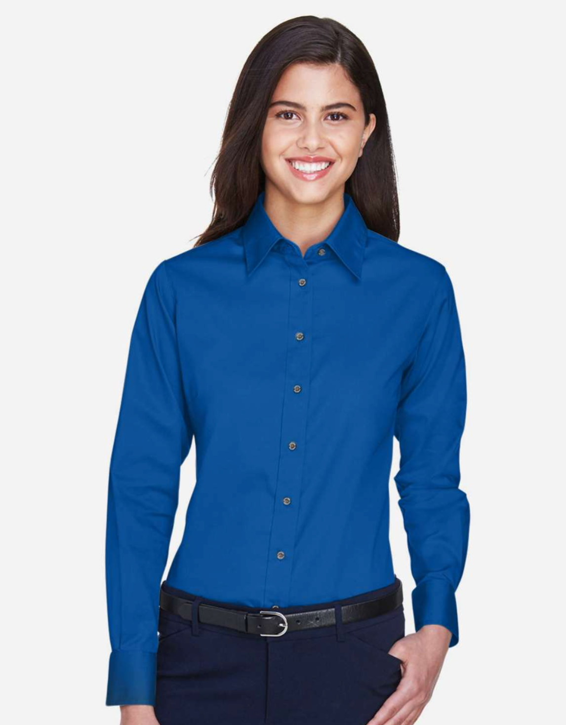 Harriton - Women's Easy Blend™ Long Sleeve Twill Dress Shirt with Stain-Release - M500W