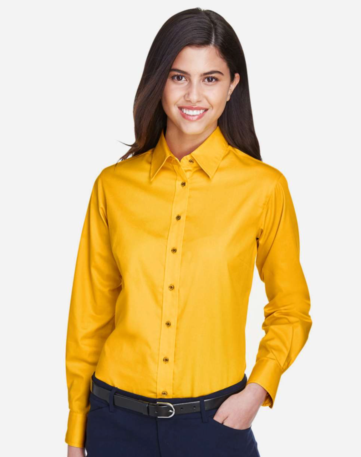 Harriton - Women's Easy Blend™ Long Sleeve Twill Dress Shirt with Stain-Release - M500W