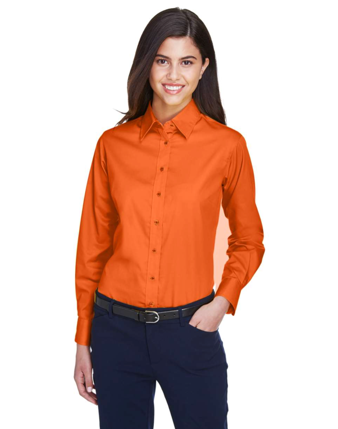 Harriton - Women's Easy Blend™ Long Sleeve Twill Dress Shirt with Stain-Release - M500W